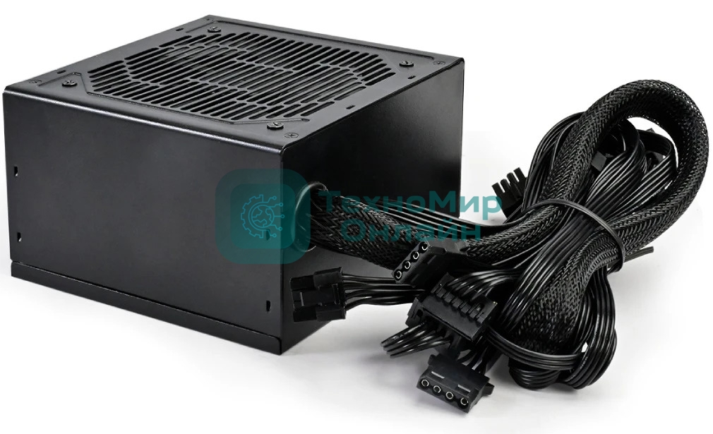 Блок питания PCCOOLER KF650, 650W 80 PLUS White (ATX, ATX 2.4, Non-modular, 1x24(20+4)pin 550мм, 1xCPU*2 8(4+4)pin 610+150мм, 2xPCIe 8(6+2)pin 510мм, 2xSATA*3+MOLEX4pin*1 450+150+150+150мм, Active, 120x120мм, 140x150x86мм, APFC, OVP, SCP, OPP (140-160%, 2ms delay))