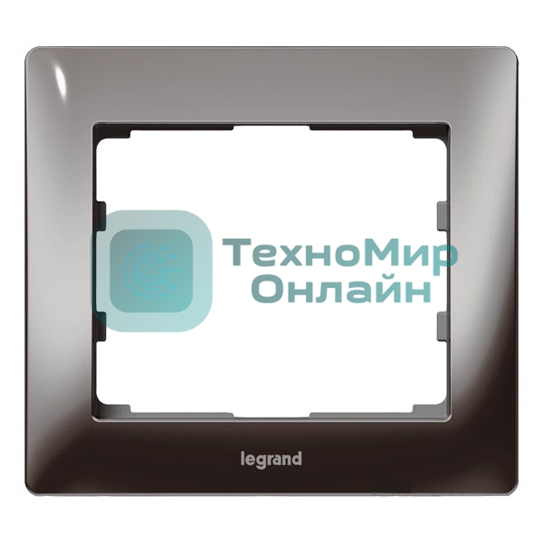 Рамка Legrand 771941 Galea Life на 1 пост тёмный никель (металл)