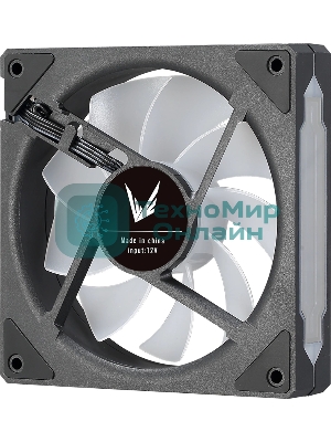 Вентилятор для корпуса Aerocool/Formula Floe 12BK ARPW ARGb черный, 120 мм, 1500 об/мин, 26.8 дБ, 4 pin