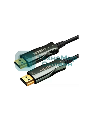 Кабель HDMI AOC-HM-HM-40M Wize, оптический, 40 м, 4K/60HZ, v.2.0, ARC, 19M/19M, черный, коробка