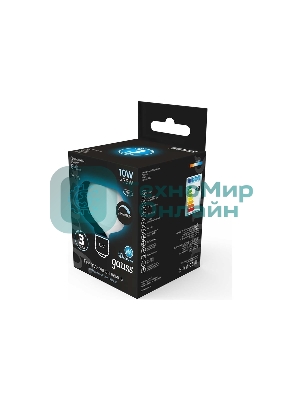 Лампа cветодиодная Gauss Filament А190 10W 890lm 4100К Е27 milky диммируемая LED