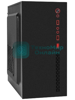 Компьютерный корпус Miditower ExeGate AA-443U-UNS450 (ATX, БП UNS450 с вент. 12см, 2хUSB+1хUSB 3.0+HD Audio, черный)