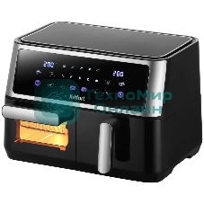 Аэрогриль Kitfort КТ-2256 черный, 2850 Вт, 11 л, сенсор, 10 программ