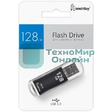 Флешка USB Smartbuy V-Cut Black (SB128GbVC-K3), 128Gb, USB 3.0, R/W 75/30, черный