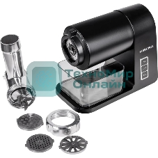 Мясорубка электрическая Hiberg MG 990 B черный, 2000 Вт, 2.0 кг/мин, реверс, защита от перегрузки, насадки - 6