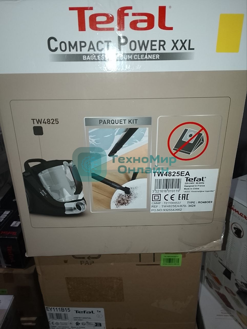 (Поврежденная упаковка) Безмешковый пылесос TEFAL TW4825EA