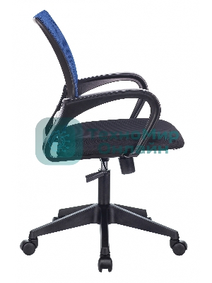 Кресло Бюрократ CH-695N/BL/TW-11 синий/черный, сетка, 120 кг, механизм качания
