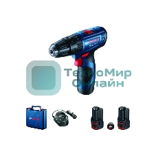 Дрель-шуруповерт Bosch GSB 120 Li, 12 В, 2 Ач, 30 Нм, щеточный
