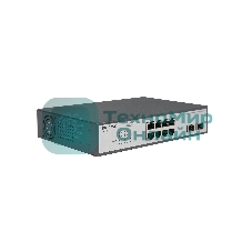 Коммутатор неуправляемый PoE ORIGO Unmanaged Switch 8x1000Base-T PoE, 2x1000Base-X SFP, PoE Budget 120W, 19