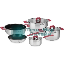 Набор 8 предметов Rondell RDS-1662, Кастрюли с/кр 20 см (3,0 л), 24 см (5,6 л), ковш с/кр 16 см (1,4 л), сотейник б/кр 2