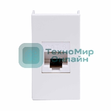 Розетка компьютерная DKC Viva 45058 RJ-45 кат.6, неэкранированная, 8P8C, Hyperline, Dual IDC, белая, 1 модуль