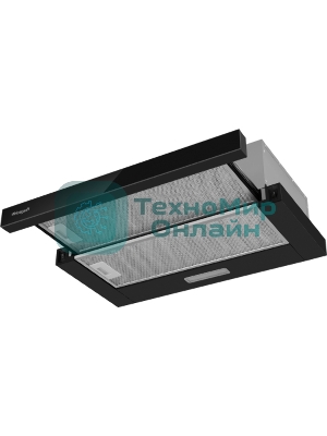 Вытяжка каминная Weissgauff TEL 600 Black Glass черный, 60 см, 600 куб. м/ч, 46 дБ