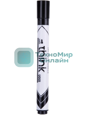 Маркер для досок Deli EU00120 Think, круглый пишущий наконечник, 2мм, черный