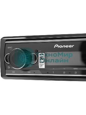 Автомагнитола Pioneer MVH-S520BT, 1 DIN, Bluetooth, USB Type-A, AUX, пульт ДУ, съёмная панель