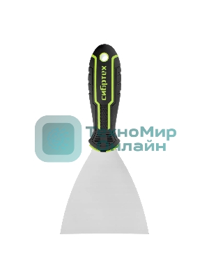 Шпательная лопатка из нержавеющей стали Сибртех 100 мм, двухкомпонентная рукоятка