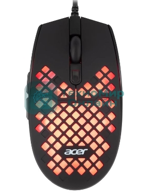 Мышь проводная Acer OMW134 черный, 3200 dpi, USB, кнопки - 6