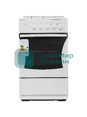 Плита комбинированная Flama RK 2201 W белый, конфорок 2 газовых и 2 электрических, духовка 50 л, 50 см x 85 см x 54 см