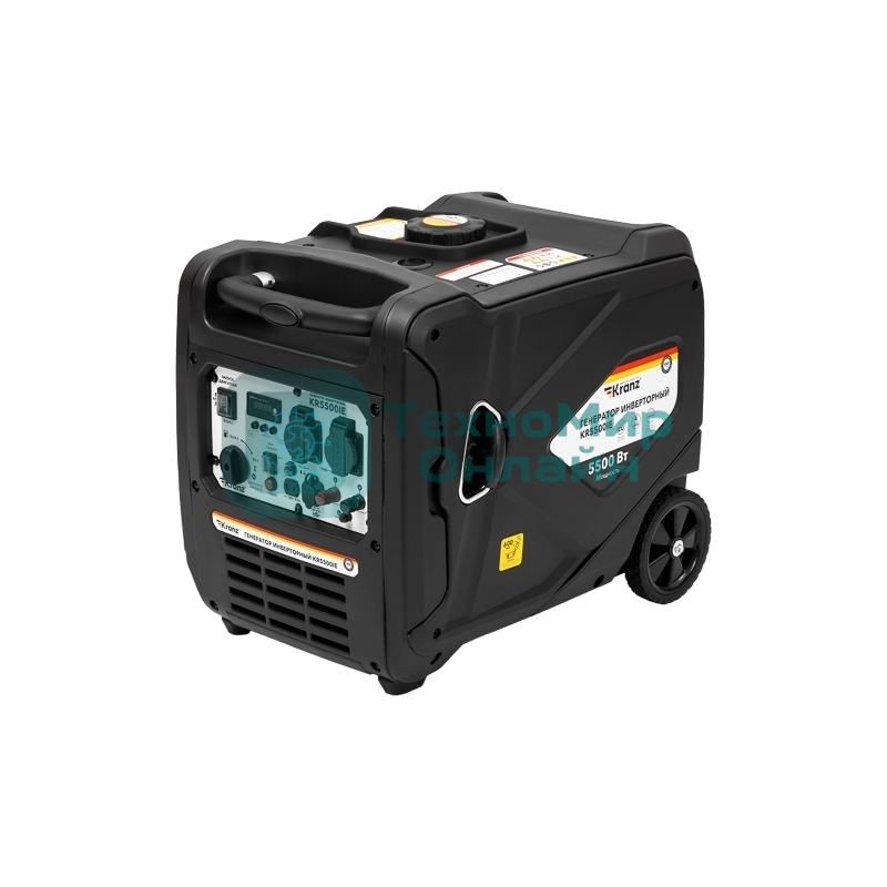 Генератор инверторный Kranz KR5500IE, 5,5кВт, 230В, 10л, закрытый корпус, электростартер