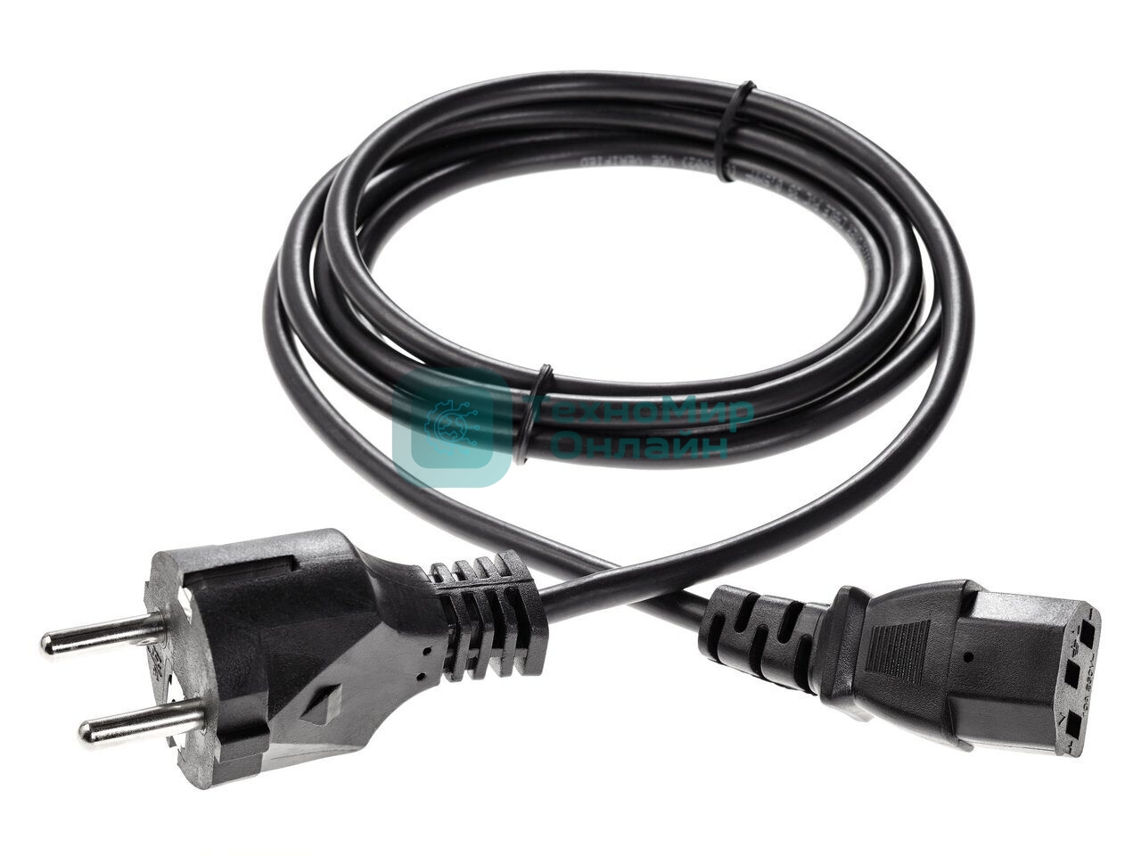 Кабель компьютер - розетка 1,5 м 220V (Европейский стандарт) VCOM/TELECOM