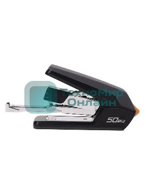 Степлер настольный Deli E0371black Exceed 24/6 26/6 26/8 (50 листов) снижение усилия, черный, 100 скоб, коробка