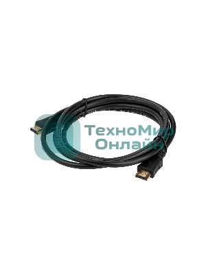 Кабель HDMI C-HM-HM-1M Wize 1 м., v.2.0, 19M/19M, позол.разъемы, экран, черный, пакет