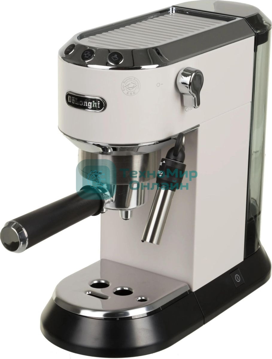 Кофеварка эспрессо DeLonghi EC685.W белый, исп. кофе - молотый/чалды, 1.1 л, 1350 Вт, 15 бар