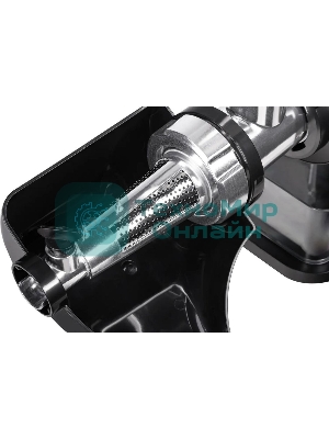 Мясорубка электрическая Hiberg MG 990 B черный, 2000 Вт, 2.0 кг/мин, реверс, защита от перегрузки, насадки - 6