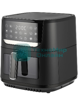 Аэрогриль TopDevice TDA801 черный, 1750 Вт, 8 л, сенсор, 12 программ