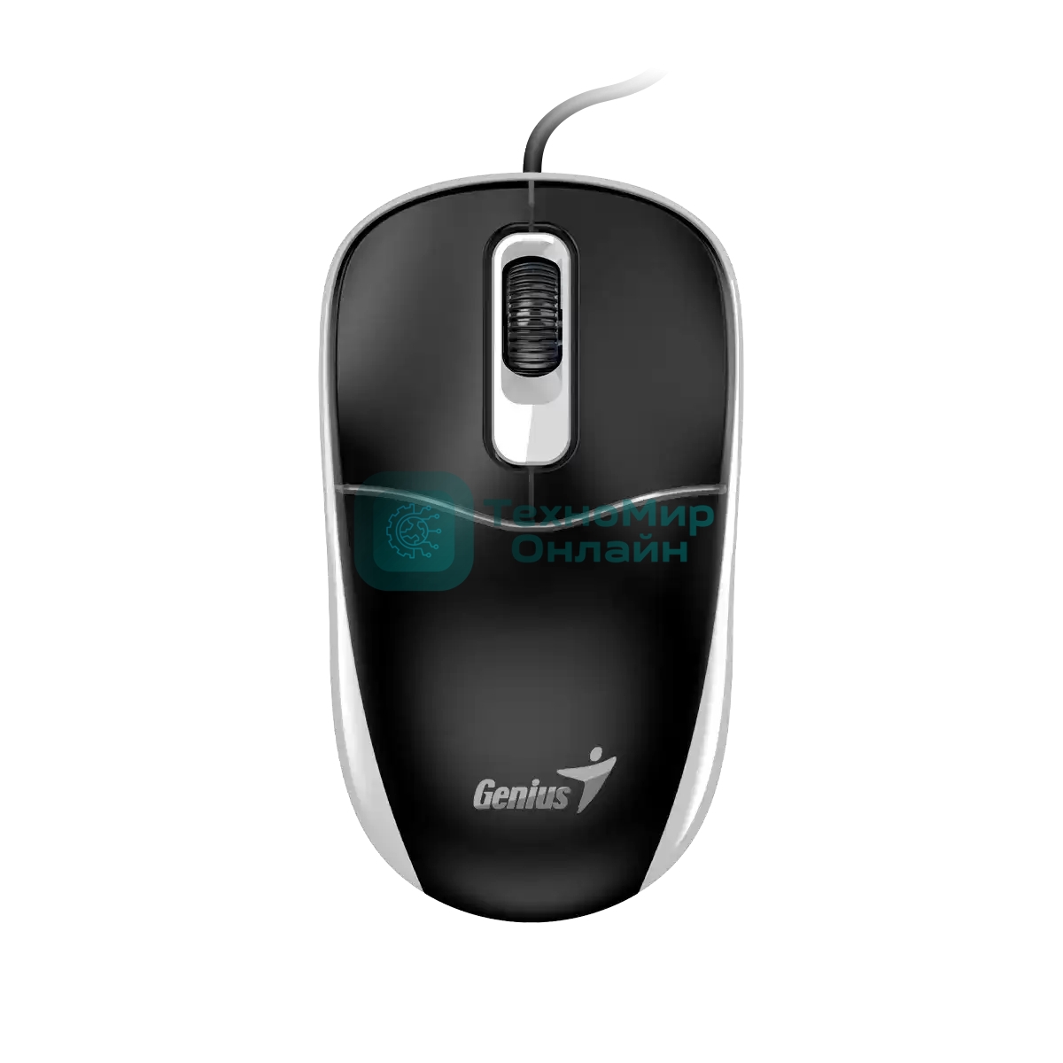 Мышь проводная Genius DX-111 черно-серый, 1200 dpi, USB, кнопки - 3