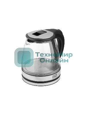 Чайник электрический Homestar HS-1052 1,2 л, стекло/пластик черный