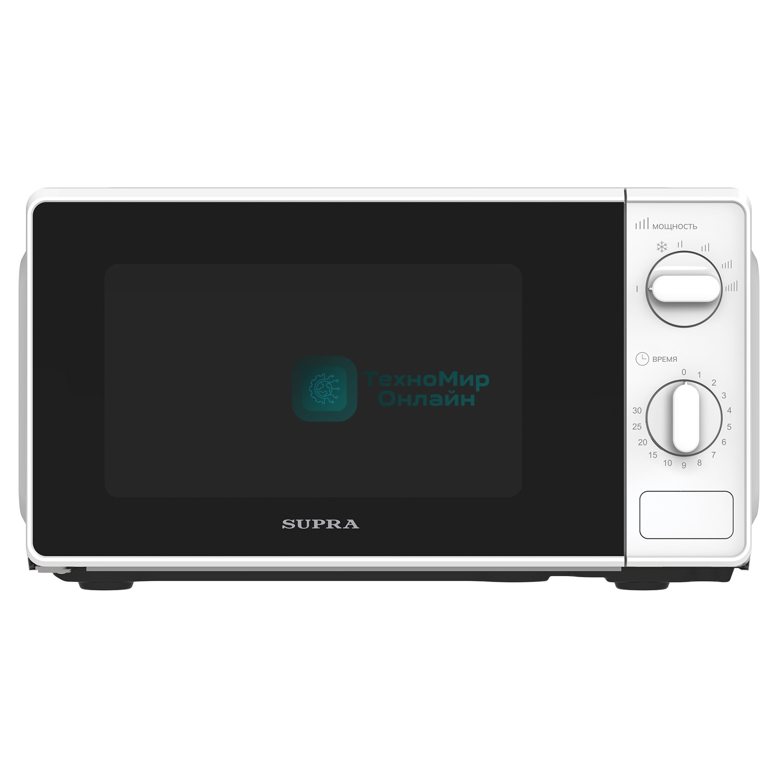 Микроволновая печь Supra 20MW24 белый, 20 л, 700 Вт, переключатели - поворотный механизм