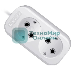 Удлинитель бытовой Defender B220 - 2 роз х 2 м, белый