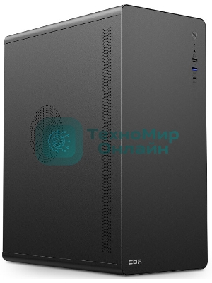 Компьютерный корпус CBR ATX Miditower U500, без БП, 1хUSB 3.0 Type-C, 1хUSB 3.0, 1хUSB 2.0, HD Audio+Mic, черный [PCC-ATX-U500-WPSU