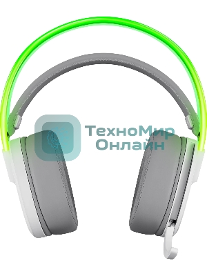 Гарнитура Defender Tsunami белый, беспроводная + проводная, Bluetooth / USB, до 40 ч, подсветка