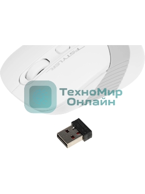 Мышь беспроводная A4Tech Fstyler FG10S белый/серый, 2000 dpi, радиоканал, USB, кнопки - 4