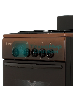 Плита газовая Gefest ПГ 3200-08 К36 коричневый, конфорок 4 шт, духовка 42 л, 50 см x 85 см x 53 см