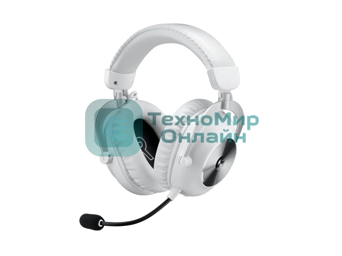 Гарнитура Logitech G PRO LightSpeed белый, беспроводная + проводная, Bluetooth/USB/3.5 мм, до 50 ч