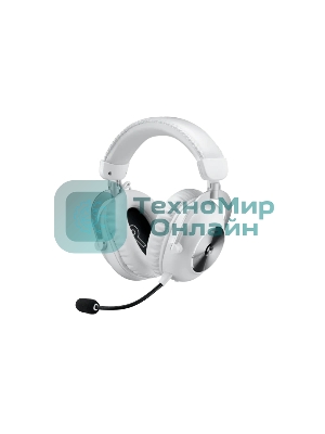 Гарнитура Logitech G PRO LightSpeed белый, беспроводная + проводная, Bluetooth/USB/3.5 мм, до 50 ч