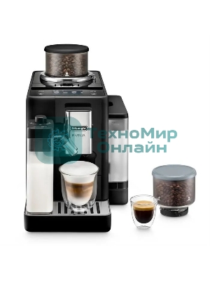 Кофемашина автоматическая DeLonghi EXAM440.55.B черный, исп. кофе - зерновой/молотый, 1.4 л, 1450 Вт, 19 бар