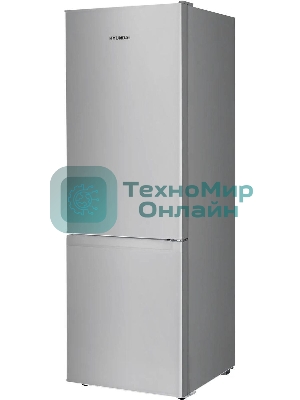 Холодильник Hyundai CC2054SL серебристый двухкамерный 120/34л морозилка снизу