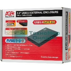 Внешний корпус для HDD AgeStar 3UB2P3 SATA III пластик черный 2.5