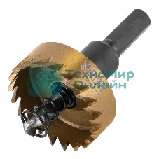 Коронка по металлу Denzel HSS, 38 мм, нитридтитановое покрытие