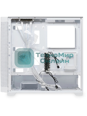 Компьютерный корпус без блока питания HSPD M740, Mesh Mid Tower, белый, TG, 0.6 SPCC, no fans, E-ATX, ATX, mATX, mITX, 170/400/200мм, 4x2.5
