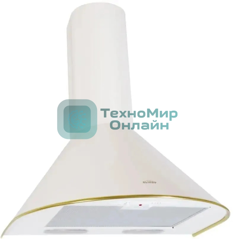 Вытяжка каминная Elikor Эпсилон 50П-430-П3Л топленое молоко/золотистый, 50 см, 430 куб. м/ч, 54 дБ