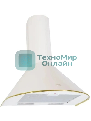 Вытяжка каминная Elikor Эпсилон 50П-430-П3Л топленое молоко/золотистый, 50 см, 430 куб. м/ч, 54 дБ