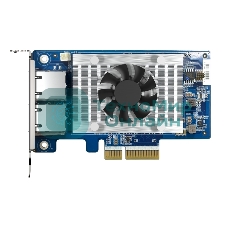 Сетевая карта QNAP QXG-10G2T-X710 LAN Expansion Card, PCIe Gen 3, Two 10GbE (10G/5G/2.5G/1G/100M)) Ports with SR-IOV and iSCSI, Block-based, Supports Multiple Virtual Disk Modes