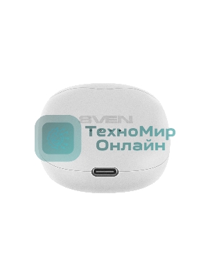 Наушники TWS SVEN E-727BT белый, вкладыши, Bluetooth, сенсорное управление, до 24 ч