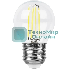 Лампа светодиодная Feron LB-61 филаментная 5W 230V E27 4000K