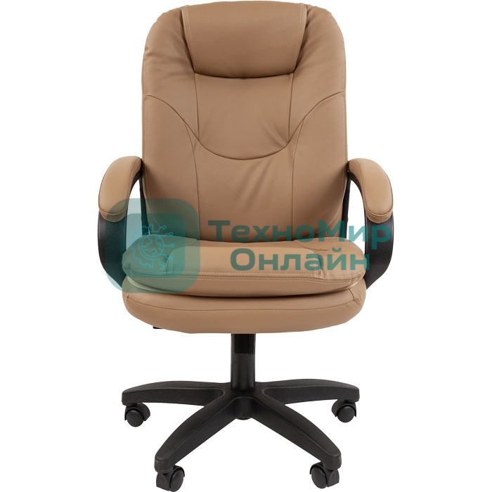 Кресло офисное Chairman 668 LT NEW экопремиум, бежевый, черный пластик