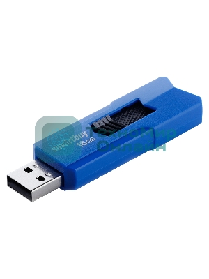 Флешка USB Smartbuy STREAM Blue (SB16GbST-B), 16Gb, USB 2.0, R/W 25/15, синий/черный